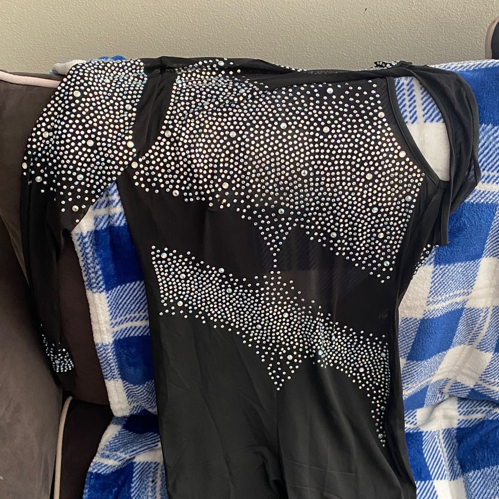 Black Rhinestone Embellished Dress